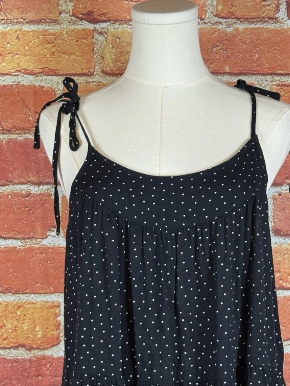 CeCe Black and White Polka Dot Dress Flowy Size Small - Picture 2 of 16